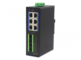 管理型百兆 2光6電SC2工業級交換機